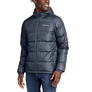 Eddie Bauer Wide Channel Hooded 650 Fill Power Down Jacket, Storm Large
